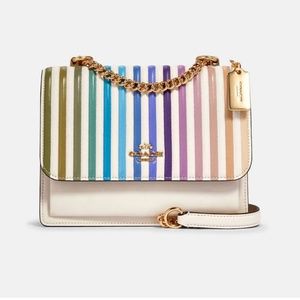 Coach Multicolor Striped Crossbody Bag